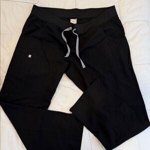 FIGS Black Drawstring Scrub Pants with Pocket